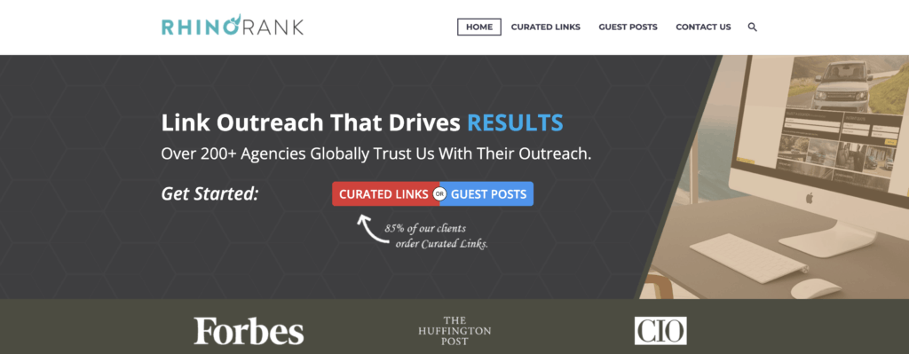 RhinoRank's link outreach agency that drives results.